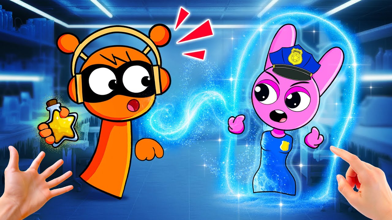 OMG 😱 Thief OREN Gets ICE Powers and POLICE PINKI Tries to Stop Him! ❄️🚓 (Sprunki in Real Life)