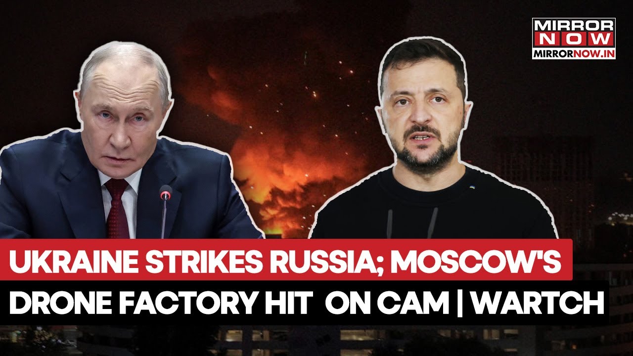 Ukraine Strikes Russia's Drone Factory In Taganrog; Massive Blaze, Large Explosion On Cam | Watch