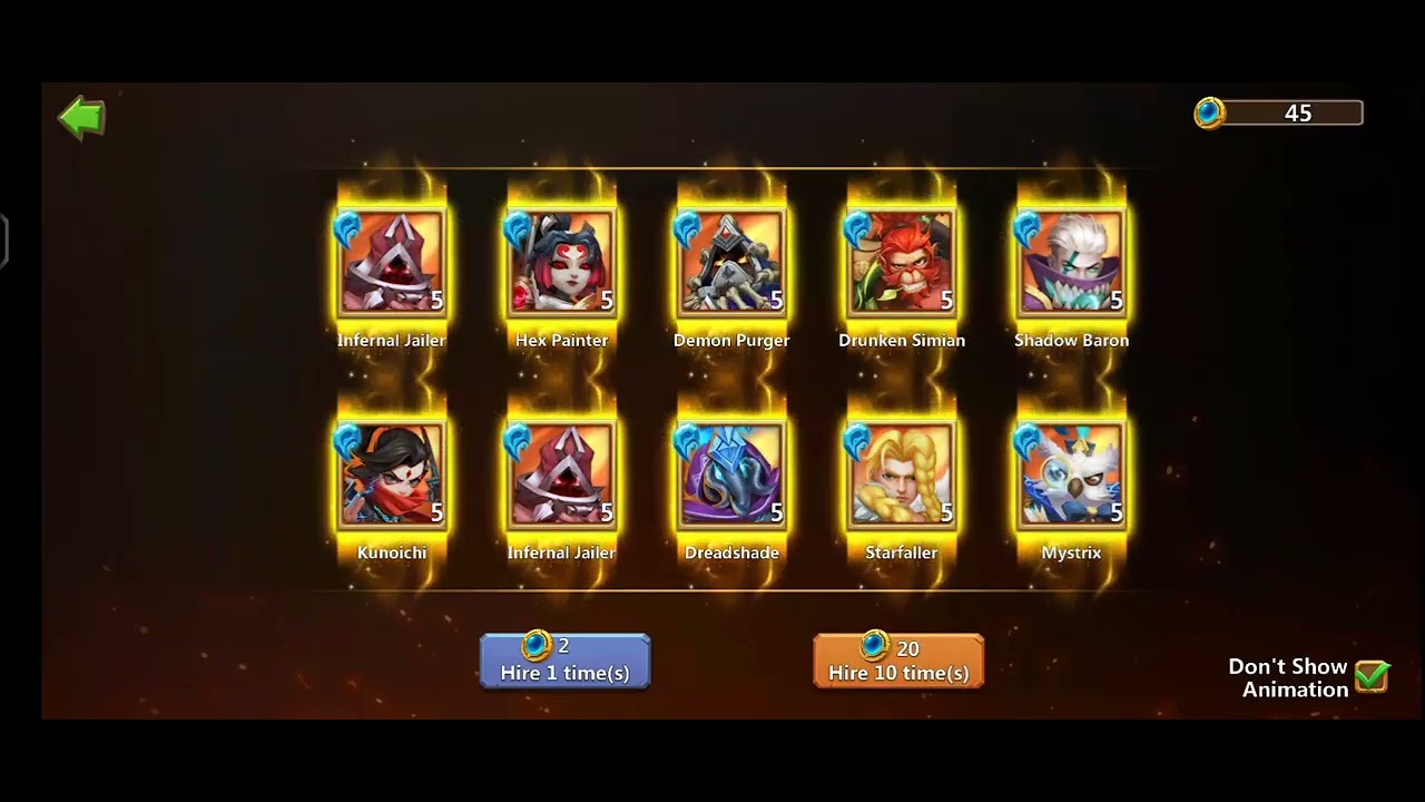 Castle Clash - Rolling in Limited Hire to get new Hero - Soulsnare Butterfly