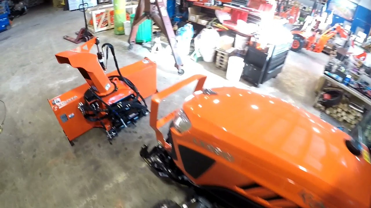 taking the snowblower off and back on again  /  Kubota lx2610 cab tractor