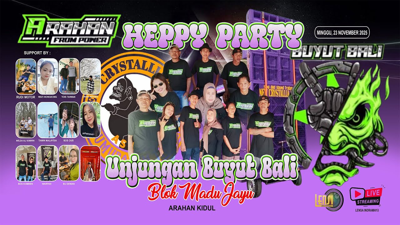 🔴 [LIVE] HEPPY PARTY NEW CRYSTALLIA NADA II UNJUNGAN MBAH BUYUT BALI II DESA ARAHAN KIDUL