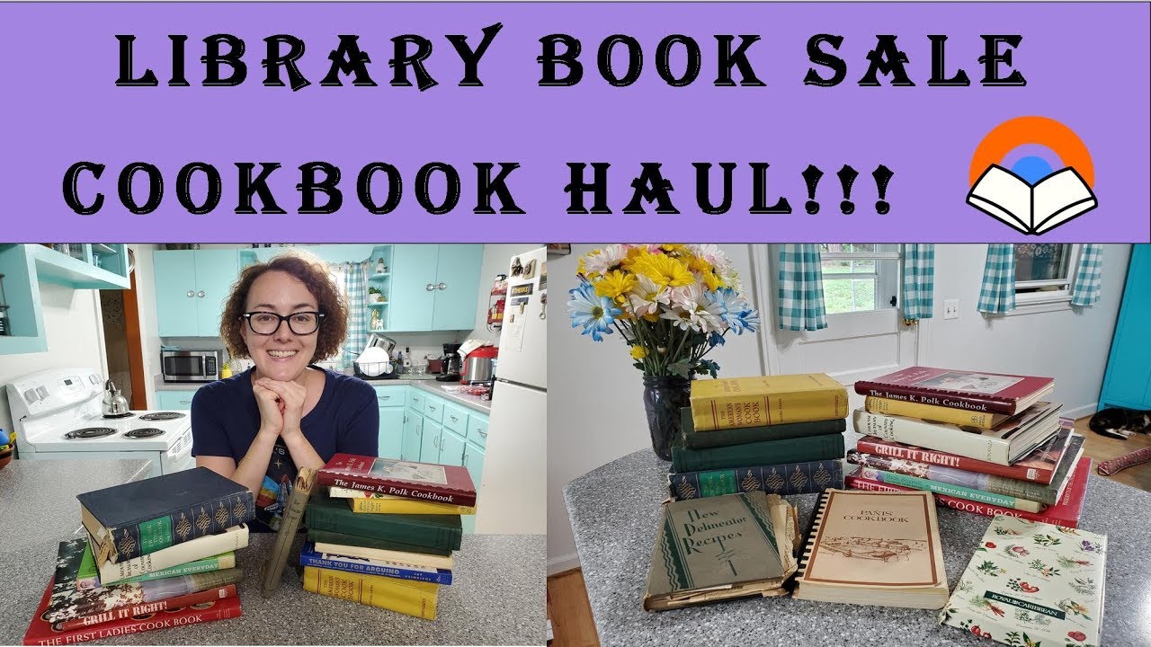 Library Book Sale Haul alert!!  We found cookbook treasures!!