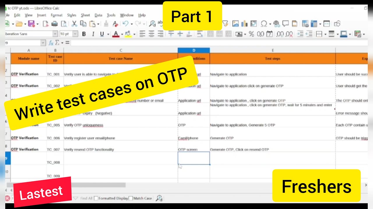 How to write test cases from real user story || Test cases on OTP Freshers To  3+ Exp. part 1 #qa