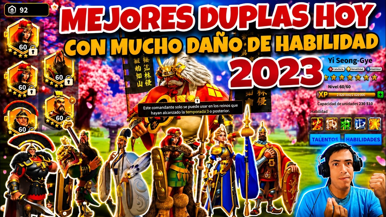 MEJORES DUPLAS DE COMANDANTES LEGENDARIOS 2023 - RISE OF KINGDOMS