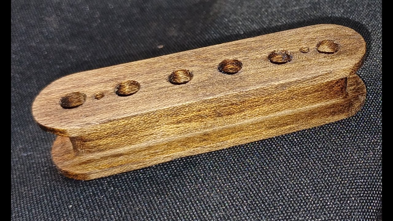 How to build a wooden humbucker pickup bobbin in my 21 square feet workshop