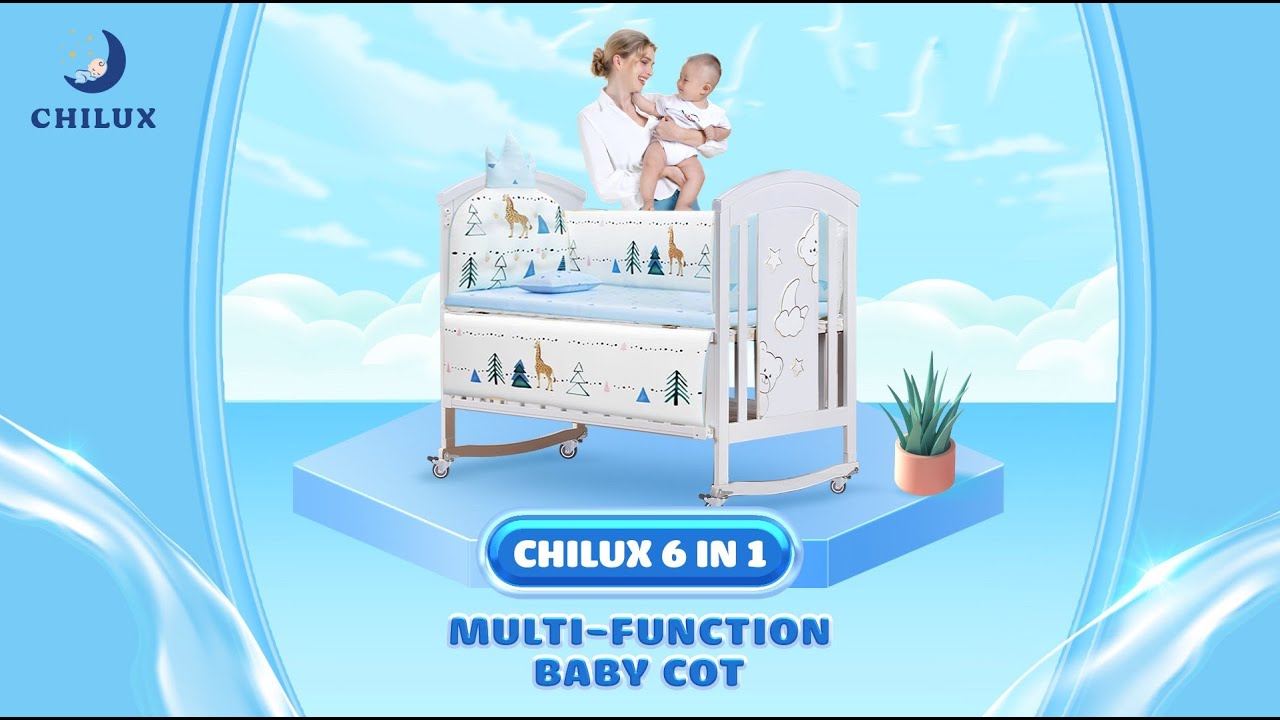 Chilux 6in1 Multi-function Baby Cot