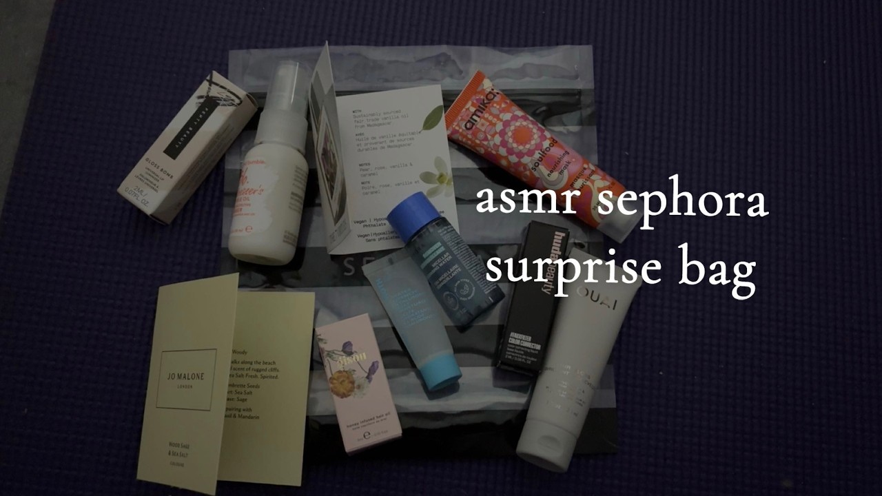ASMR sephora surprise bag haul💄🥥