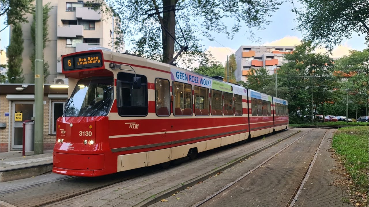 HTM tramlijn 6 Remise Lijsterbes - Den Haag Leyenburg - Leidschendam Noord v.v. | BN GTL8 3130 | '21