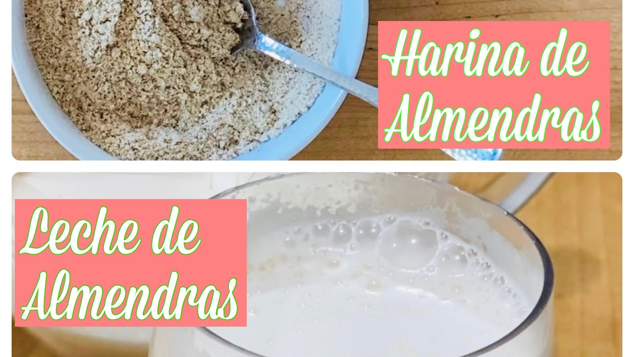 Leche de almendras y harina de almendras