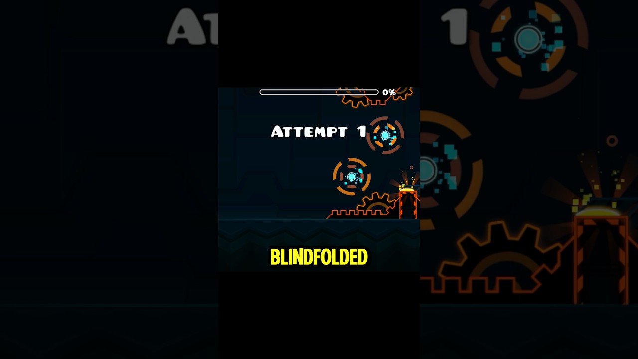 BLINDFOLDED DEADLOCKED! (unbelievable) #geometrydash #shorts