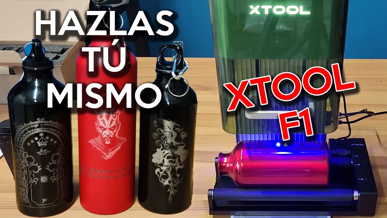 💥Grabado láser en botellas💥 - XTOOL F1 ROTARY TOOL