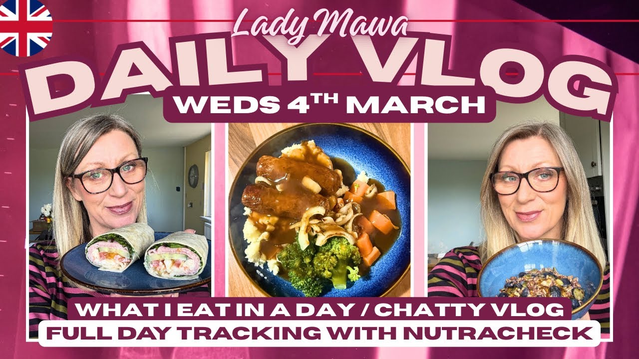 DAILY VLOG: Weds 4th March - Full day tracking my food / sausages and sunsets … perfect