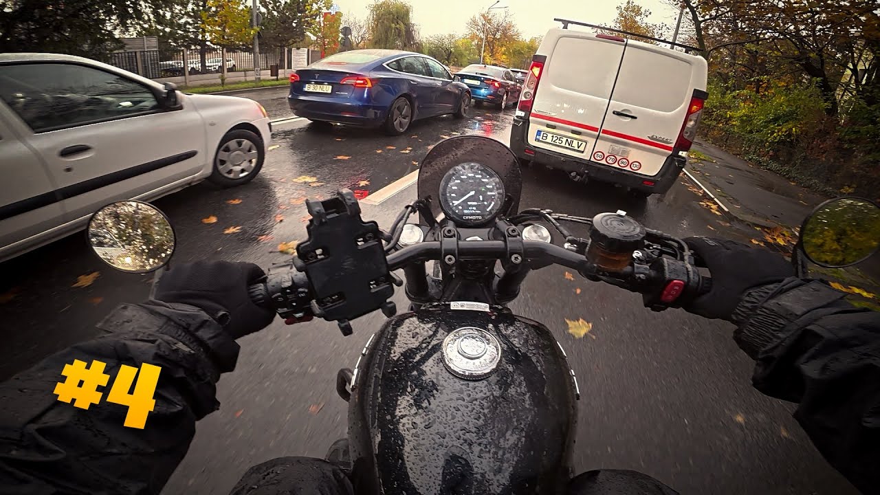 CFMoto 450 CL-C Bucharest POV | Rainy Day Lane filtering | Filtrarea Traficului Pe Ploaie | #4