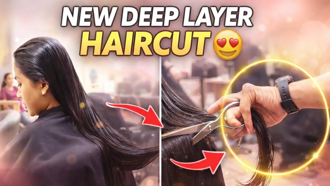 Haircut vlog & deep layer haircut full vlog 😧 #youtubefeed #youtubepage #vlog #haircutvlogs 