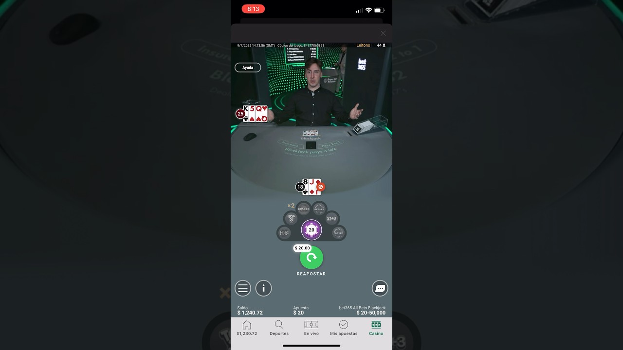 21 Blackjack Session $20 Hand Bet | Bet365 Online Casino App 🎰