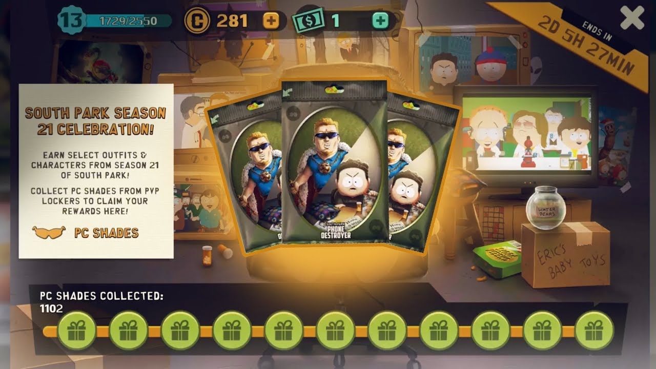 SEASON 21 PACK OPENING! C'MON MARCUS! (South Park Phone Destroyer)