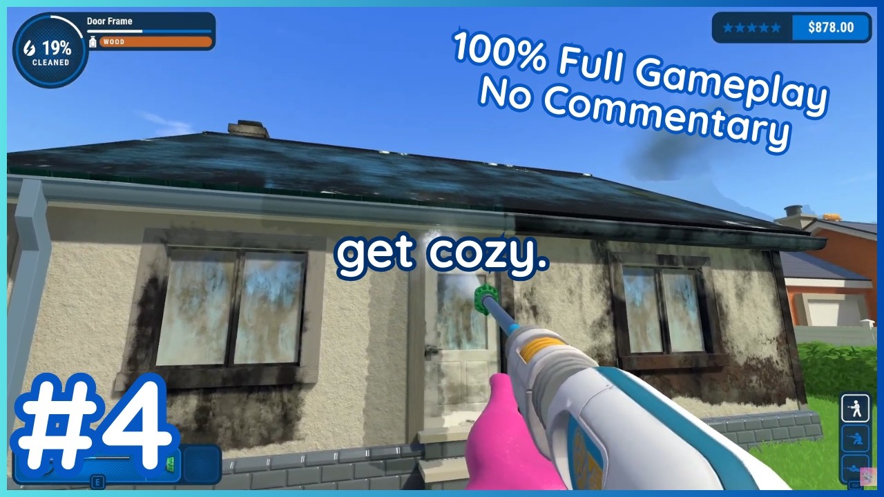 Power washing a bungalow 🏠💦 More Powerwash Simulator to fall asleep to 💤 (No Commentary) Part 4