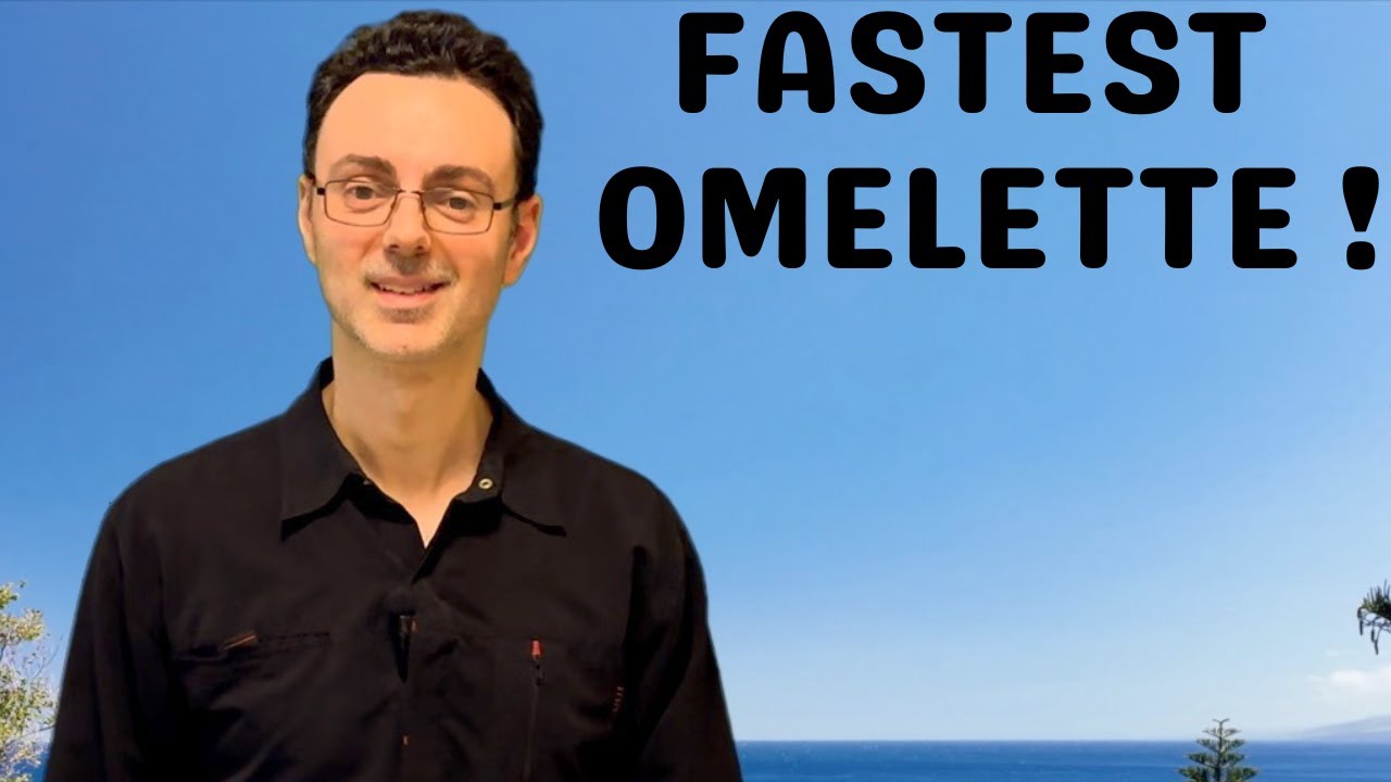 The FASTEST Omelette Ever. No Washing Up!