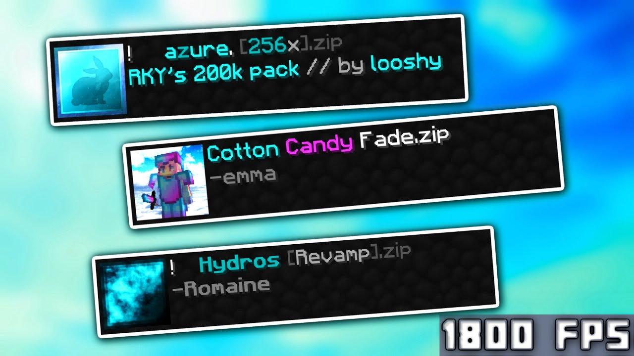 Minecraft Best Texture Packs For FPS PvP Version 1.7, 1.8, 1.9, 1.16