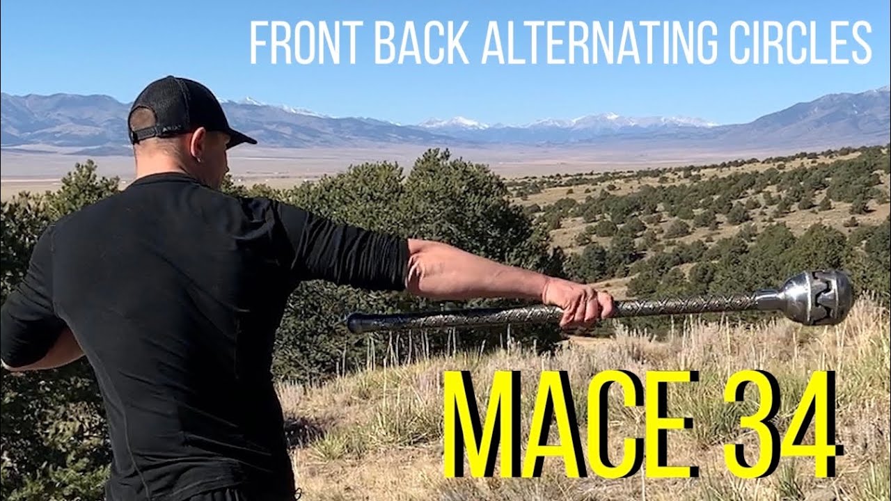 Mace 34 alternating front to back circles.