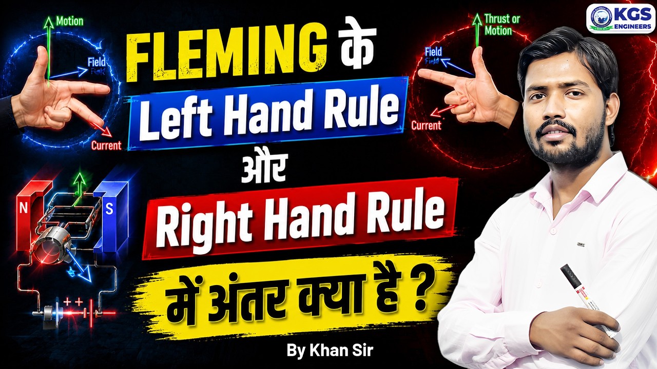 Left Hand & Right Hand Rule of Fleming | Difference in Fleming Left & Right Hand Rule | KGS Engineer