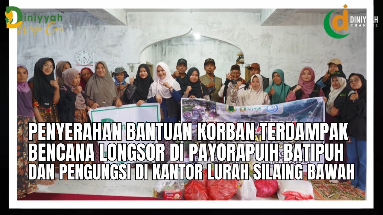 Penyaluran Bantuan Diniyyah Puteri bagi Warga Terdampak Longsor Batipuh dan Padang Panjang