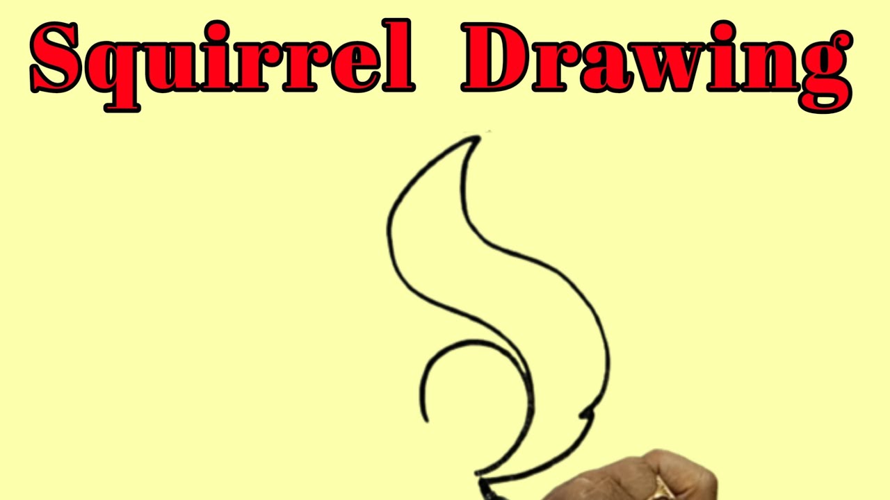 How to draw a squirrel easily | Squirrel drawing easy from number 9 | Squirrel drawing step by step