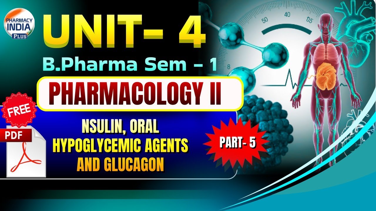 Insulin | Oral Hypoglycaemics & Glucagon |  Pharmacology II | Part - 5 | Unit- 4 | Sem -5 | B.Pharm