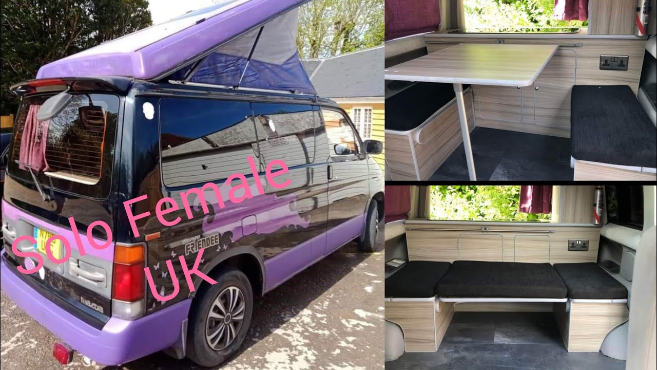 Solo Female UK Mazda Bongo half converted | Before full conversion campervan tour | Sammy Jayne