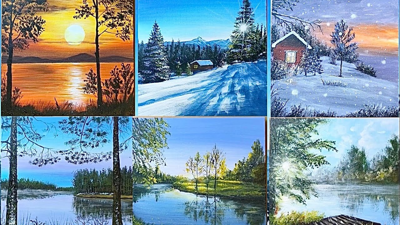 Selected Acrylic Paintings / Sunlight Snow Reflection