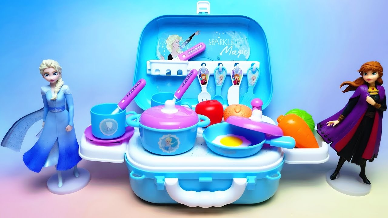 Disney FROZEN Princess Elsa and Anna Kitchen Set Satisfying with Unboxing Compilation Toys ASMR