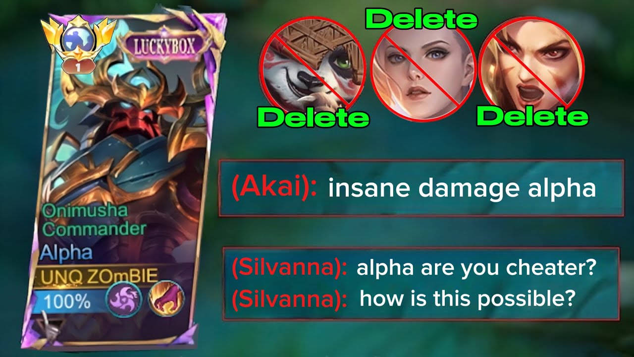 ALPHA BEST EMBLEM AND BUILD TO DOMINATE OVERPOWERED ENEMY HERO💀