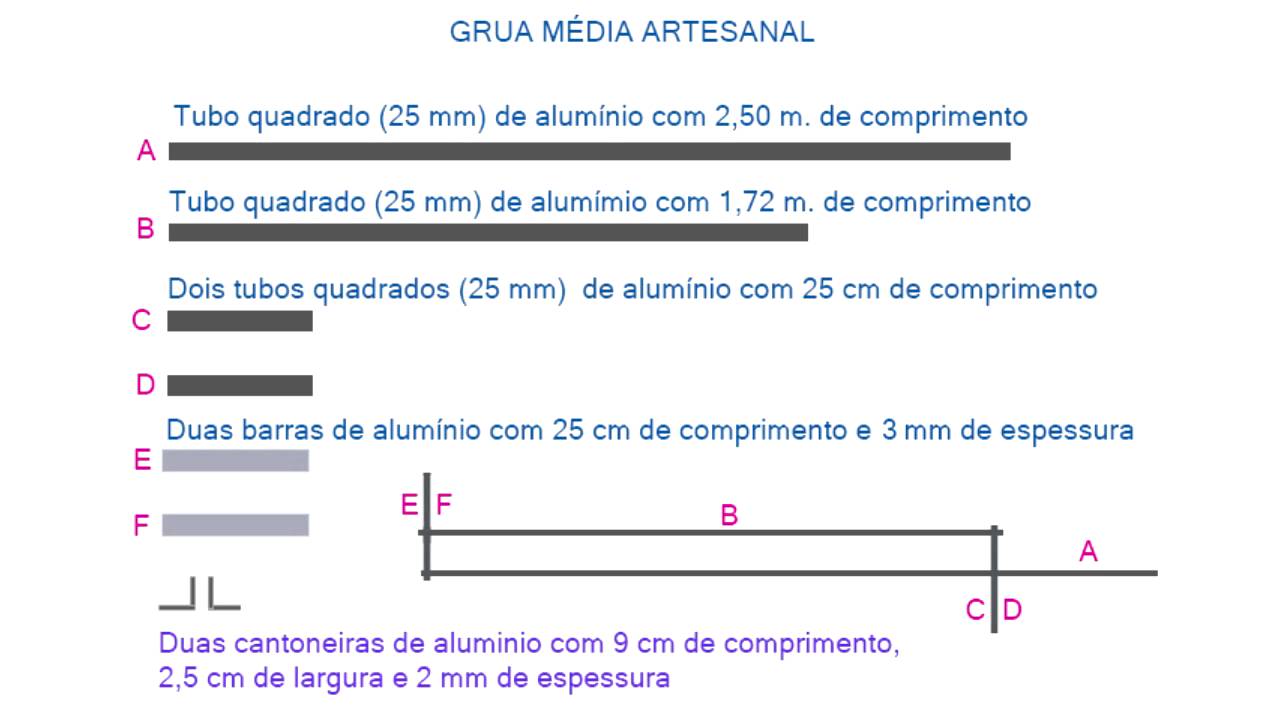 Grua média artesanal