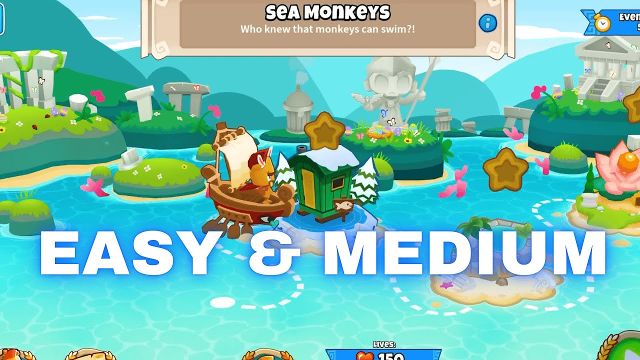 BTD6 Odyssey | Easy & Medium Tutorial | Sea Monkeys