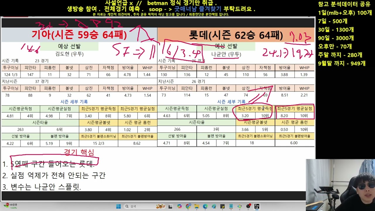 9월 11일 kbo분석 , npb분석 , 국야분석 , 일야분석 , 야구분석 , 스포츠분석