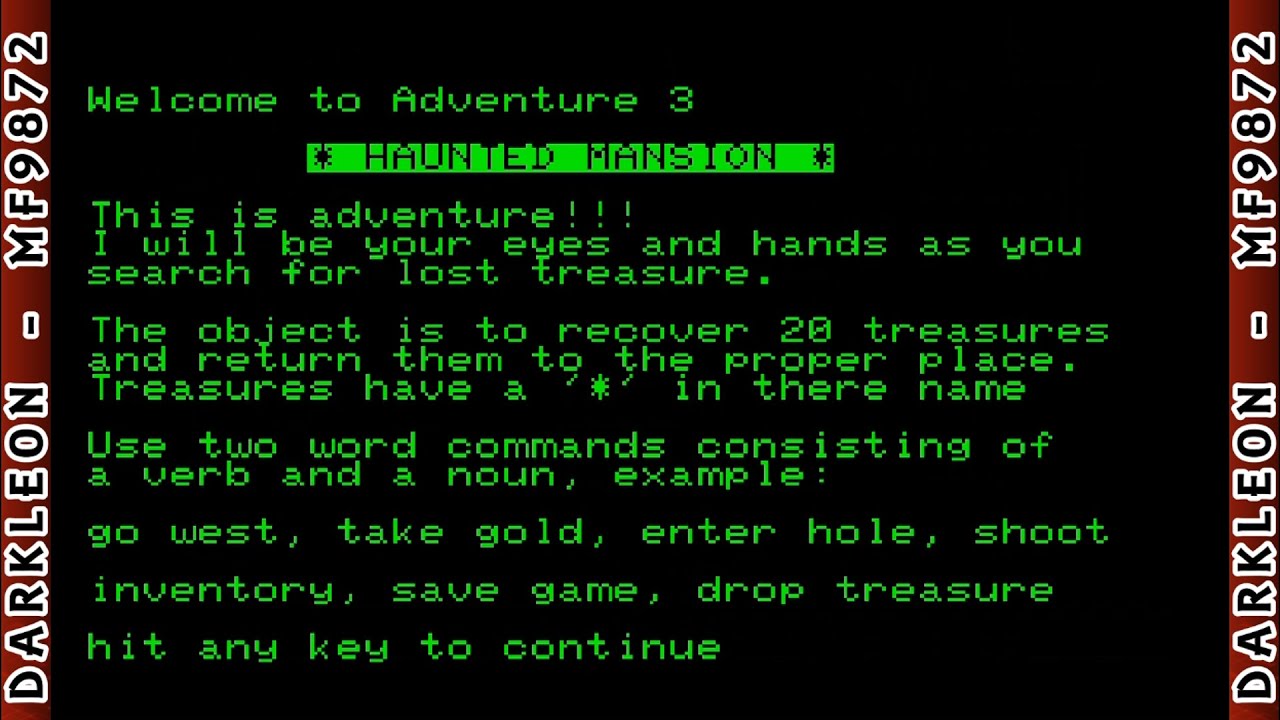 Adventure 3 - Haunted Mansion - [ 1993 - Commodore PET - Full Playthrough [ Perfect Score 350/350 ]