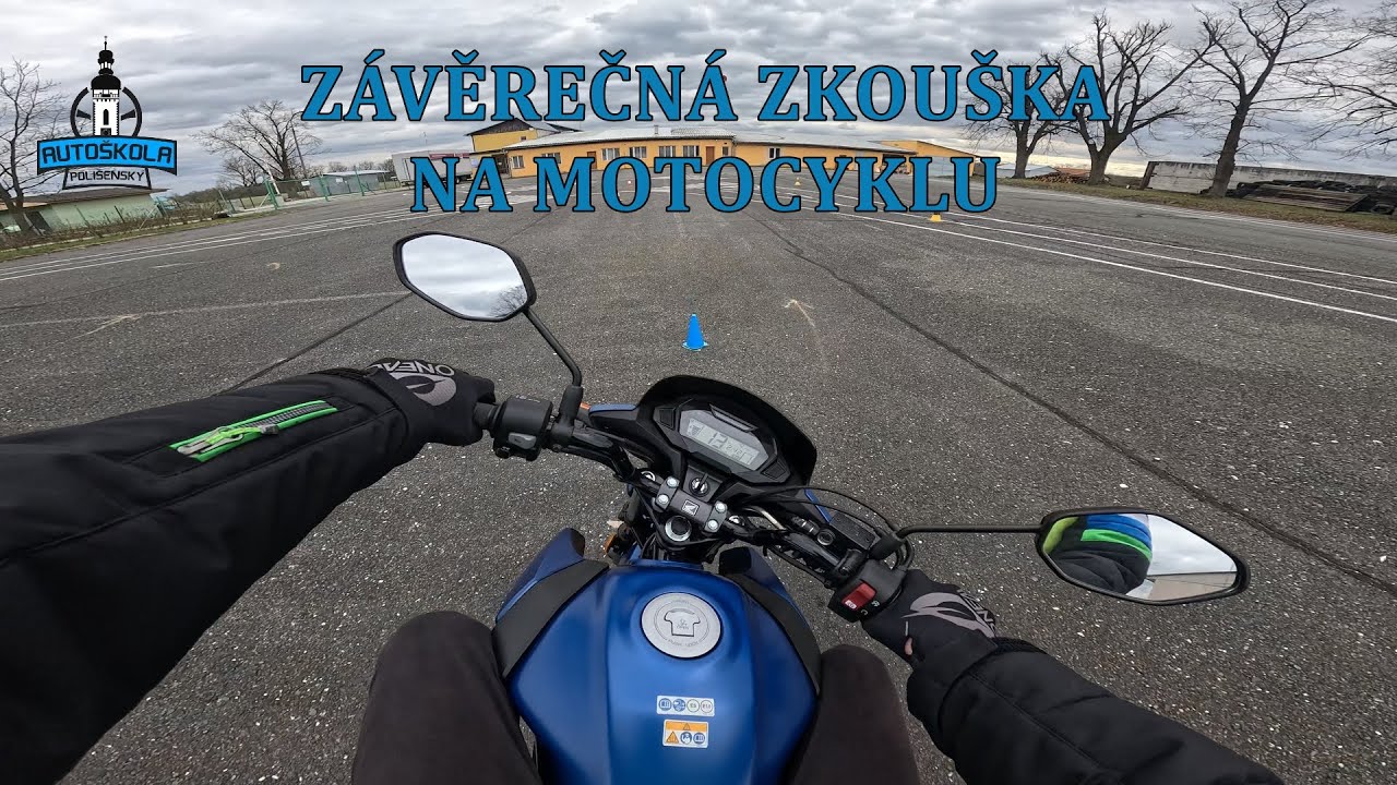Závěrečná zkouška na motocyklu - cvičiště