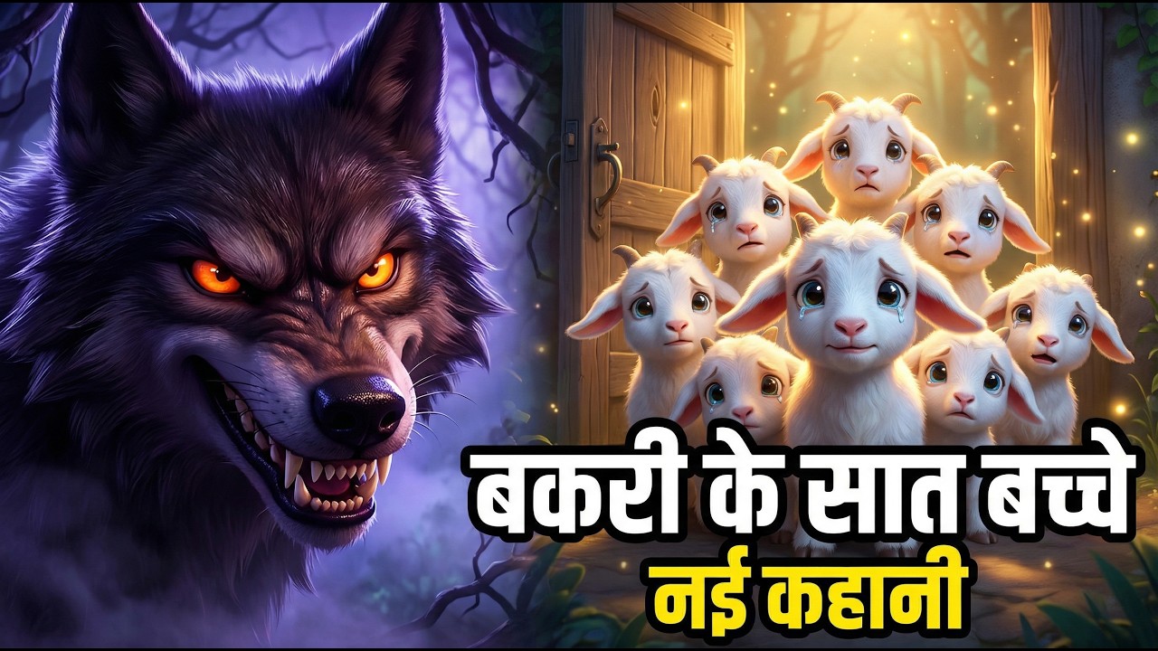 The Wolf & The Seven Little Goats | बकरी के सात बच्चे | Hindi Stories by Natkhat Tv