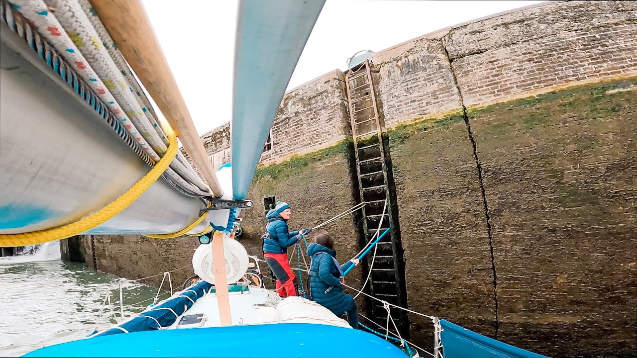 Our first BIG RIVER LOCK... Are the FRENCH CANALS for us?! | SAILING WAYZGOOSE WARRIOR Ep 25