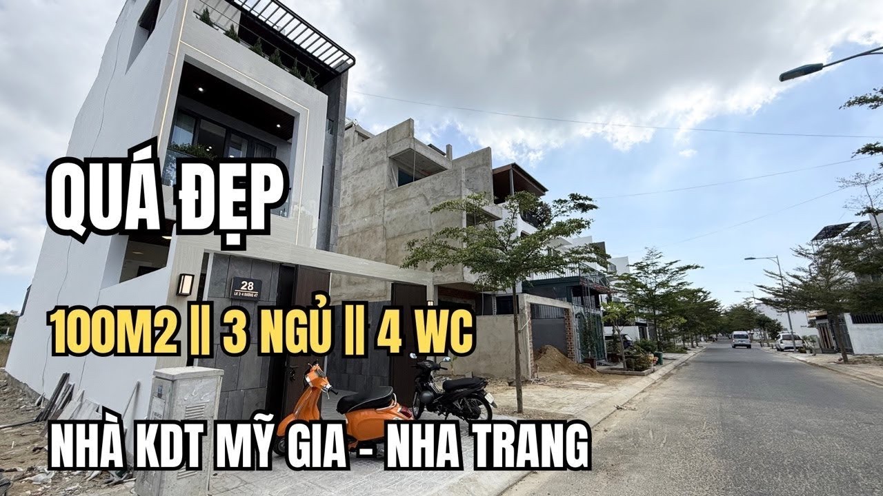 Nhà Đẹp Khu Đô Thị Mỹ Gia Gói 4 Nha Trang đường 13m hiện trang full nội thất mới đẹp