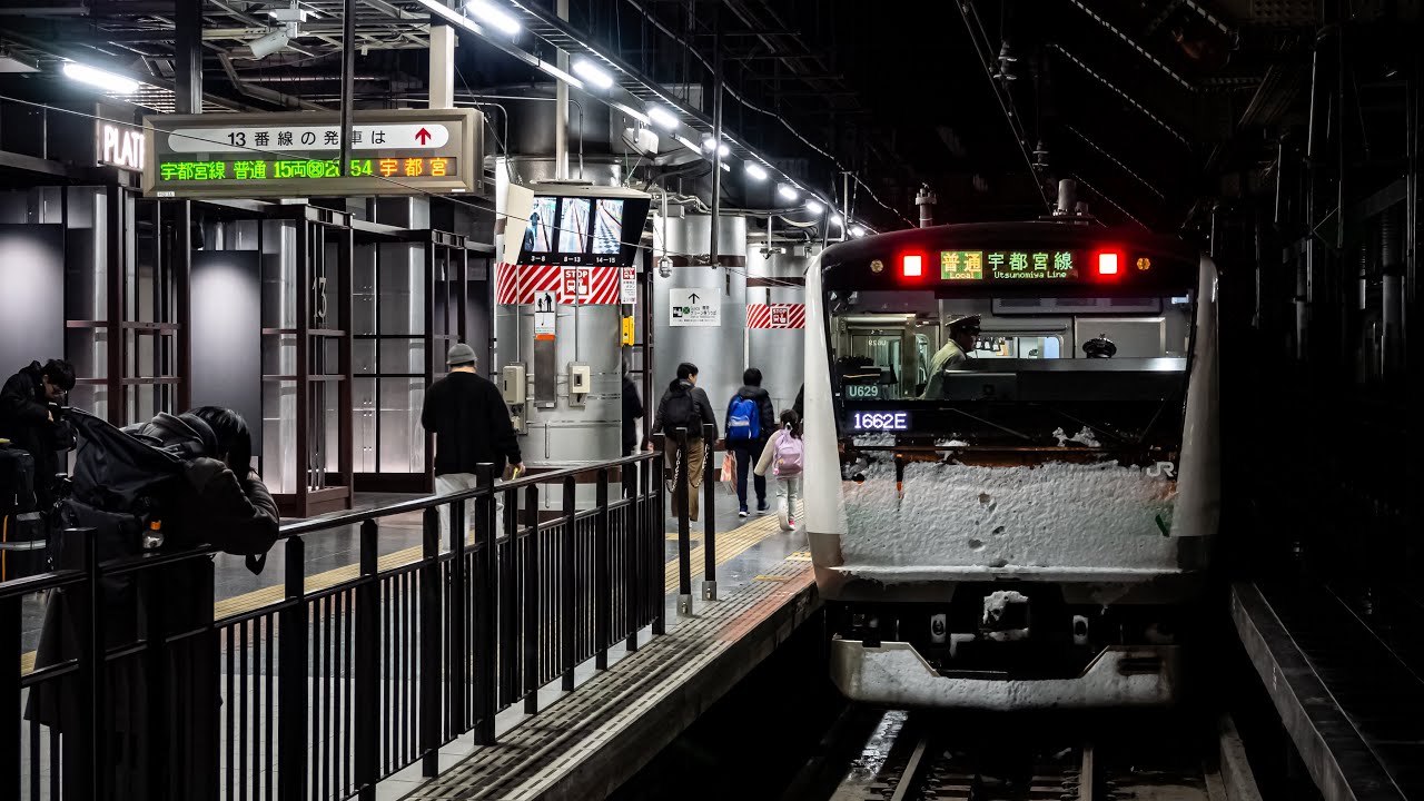 【ホーム上に響き渡る発車メロディ!!!🎶】上野駅地平ホームから発車する宇都宮･高崎線の発車シーン（2本立て）