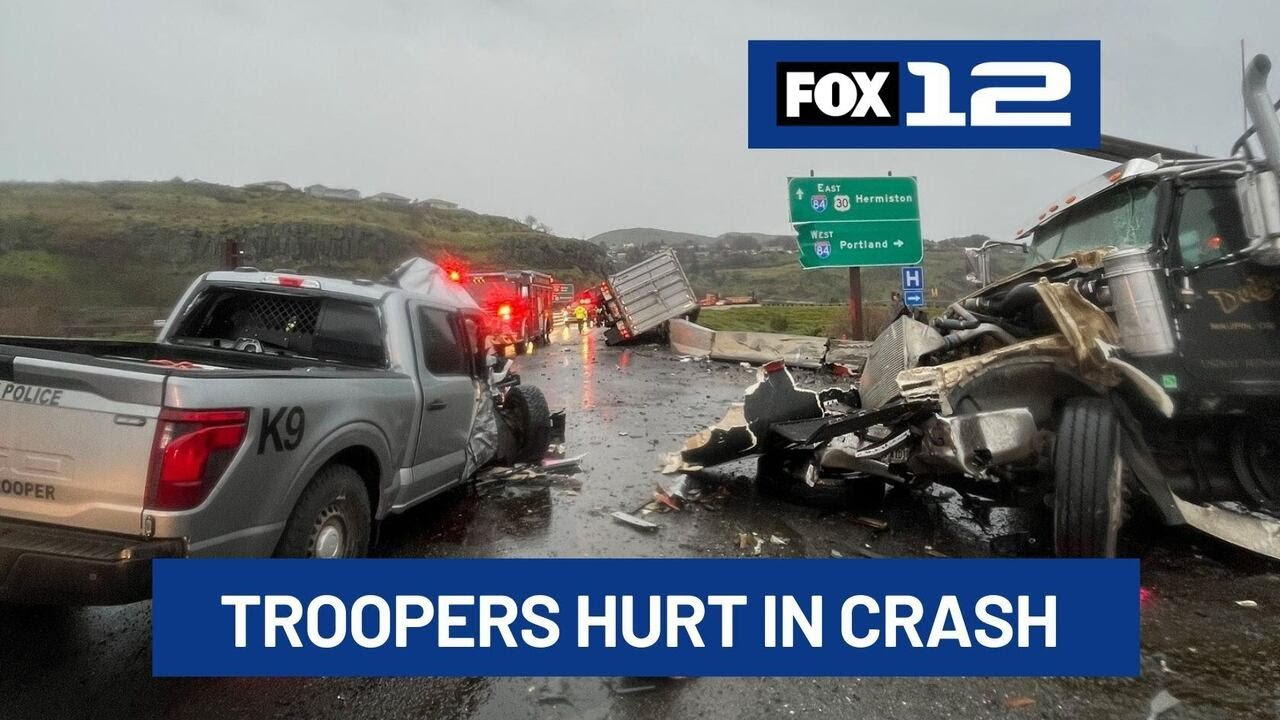2 Oregon State Police troopers seriously hurt in crash in The Dalles