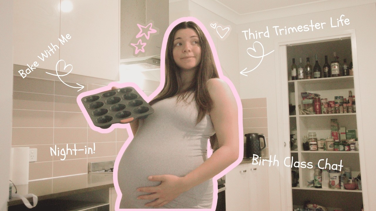Third Trimester Evening Vlog 🤰 Baking, Birth Class Chat & Op Shop Finds