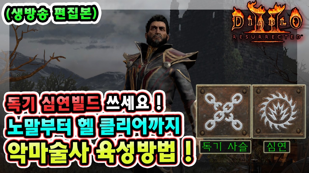 독기 심연빌드 쓰세요 !! 노말부터 헬 클리어까지 악마술사 맨땅 육성방법 따라만 하세요 !! 【디아블로2 레저렉션】