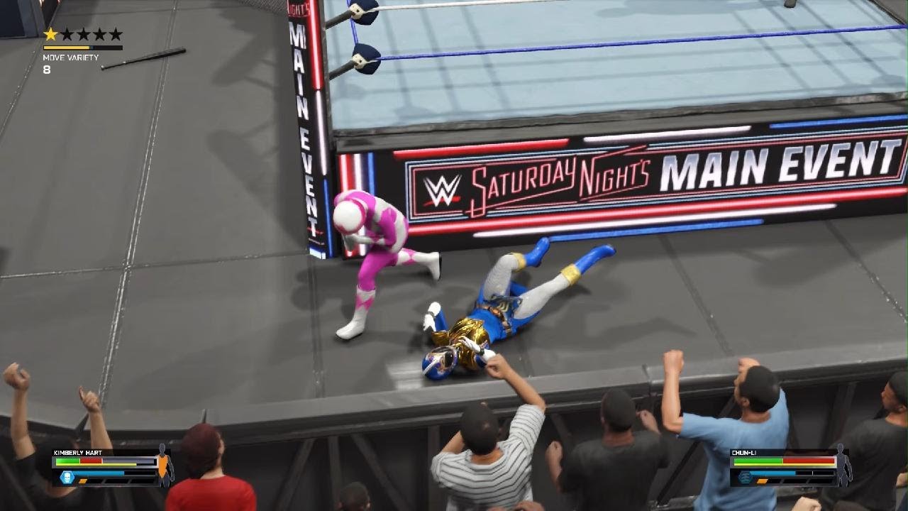 WWE 2K25: Mighty Morphin Pink Ranger vs. Chun-Li Ranger