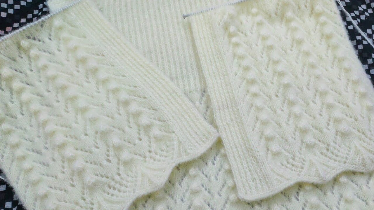 Fancy Half jacket Part-7front ke Left or Right Part में फन्दे कम करके दोनों डिजाईन को कैसे सैट करें।