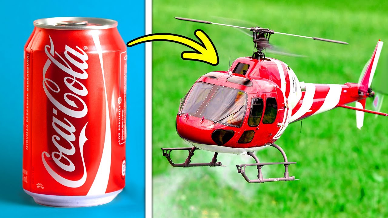 COCA-COLA HELICOPTER || Fantastic Recycling DIYs And Mini Crafts || Plastic, Metal, Cardboard