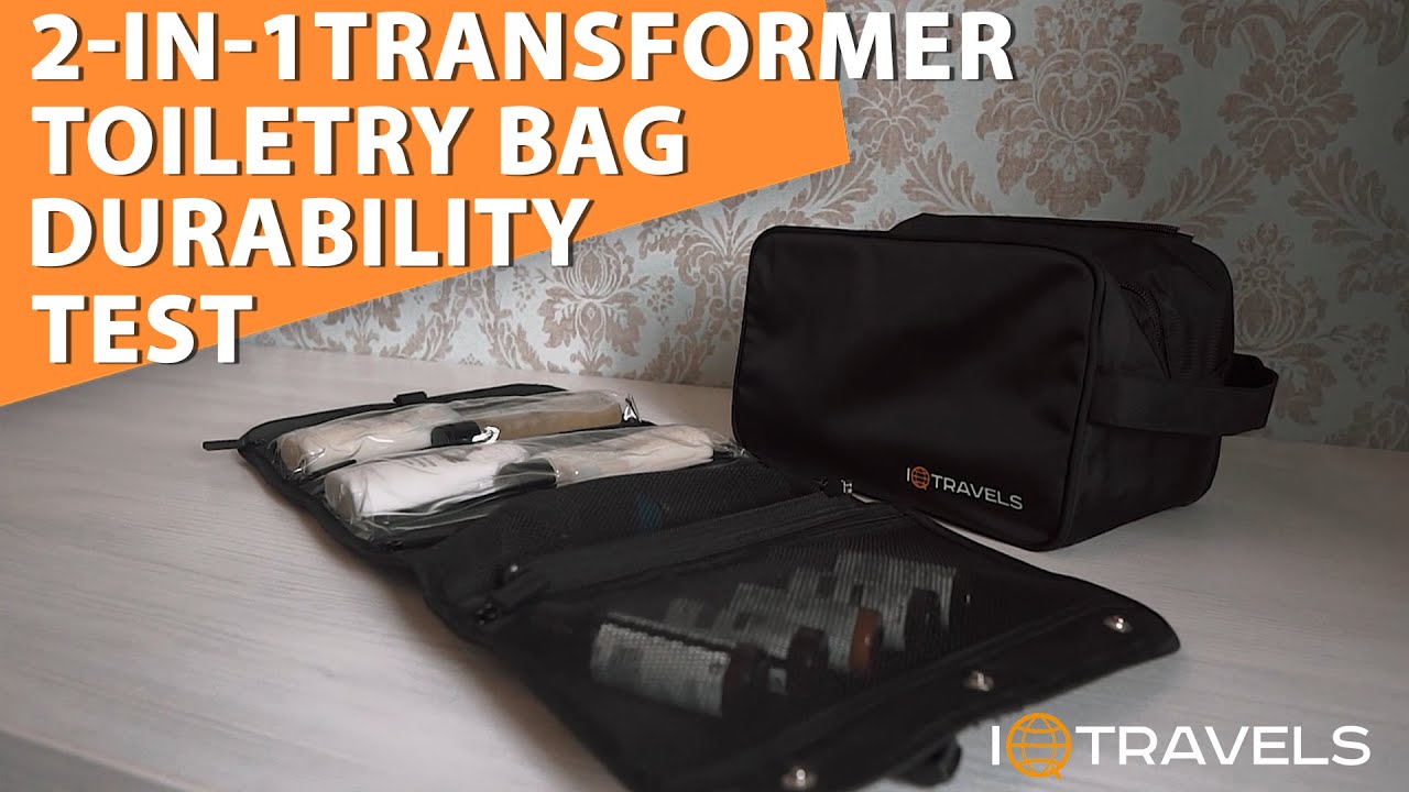 IQTRAVELS 2-in-1 Toiletry/Cosmetic Transformer Bag Durability Test