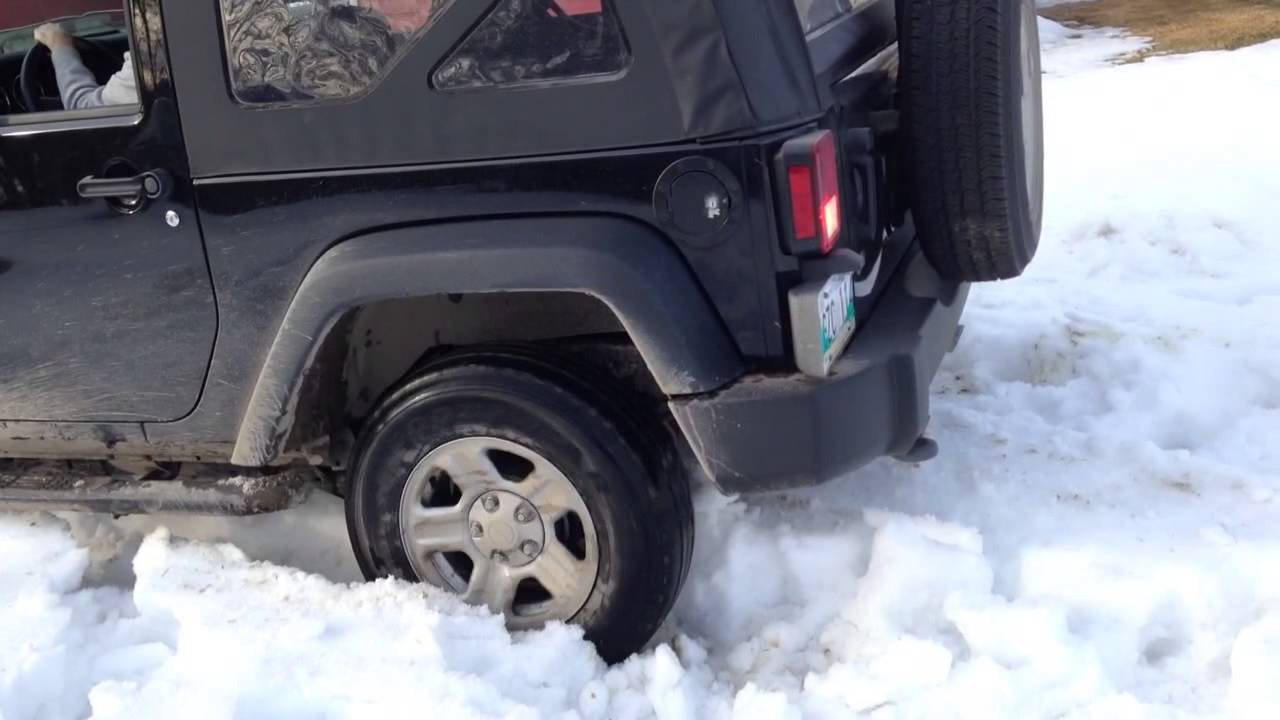 The wife got her Jeep stuck