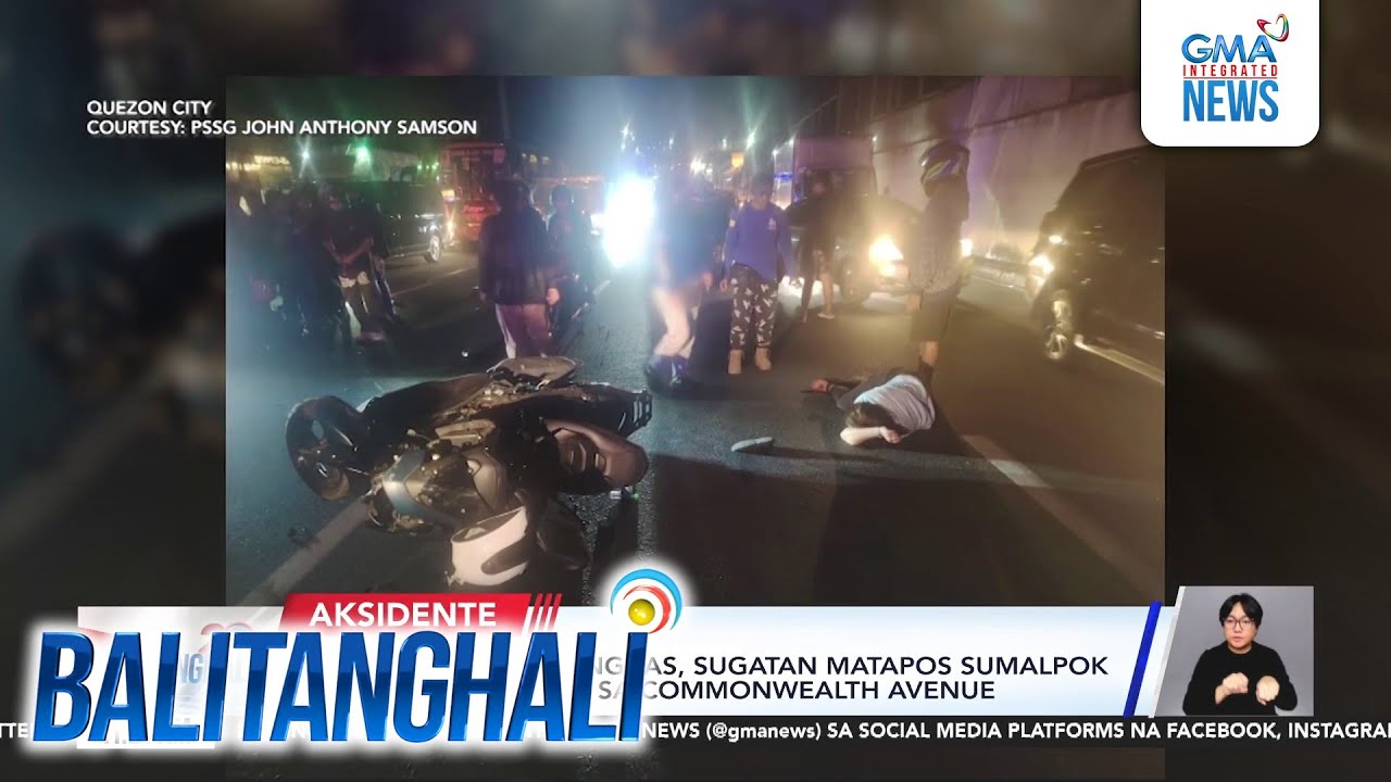 Rider at kanyang angkas, sugatan matapos sumalpok sa isang UV Express sa... | Balitanghali